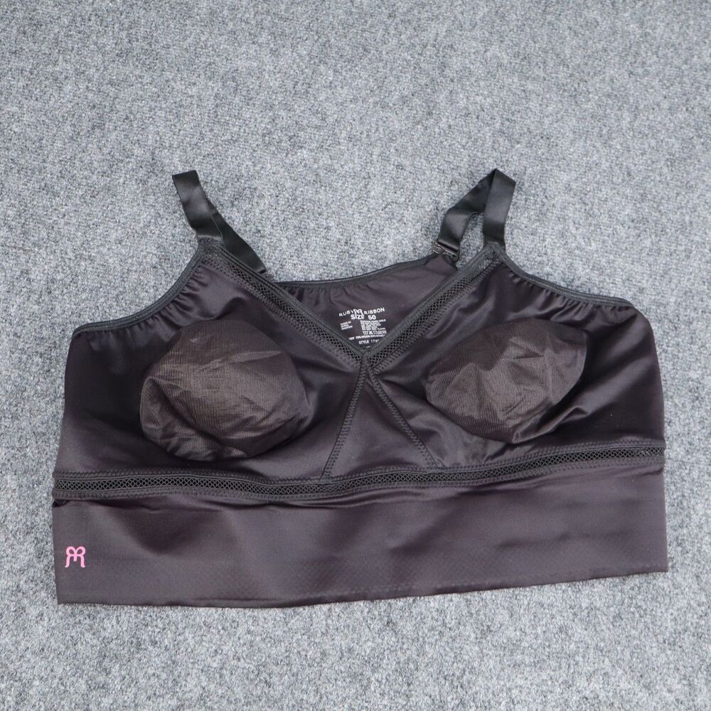 Ruby Ribbon Black Siren Demiette Style 1760 Size 50 & Adjustable cup Demi NWOT